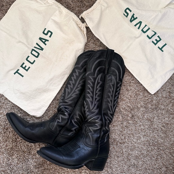 Tecovas Shoes - Black Western Cowboy Boots